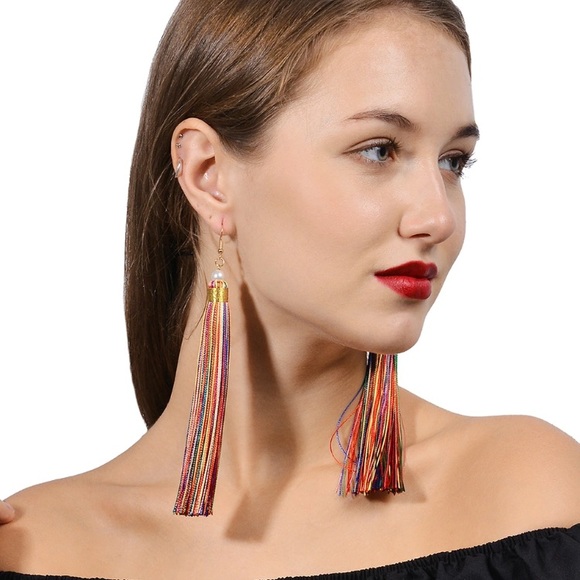 Jewelry - New! Bohemian Multicolored Tassel Earrings